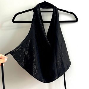 Black backless( just a toe strap) top